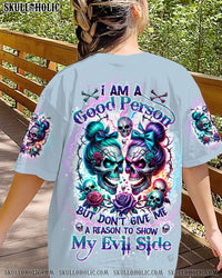 I'M A GOOD PERSON SKULL MESSUY BUN ALL OVER PRINT - TLTW1701242