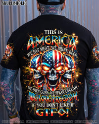 THIS IS AMERICA 3 SKULLS ALL OVER PRINT - YHHN1106243