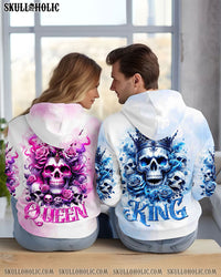 KING QUEEN COUPLE SKULL ALL OVER PRINT - TLTR2012232