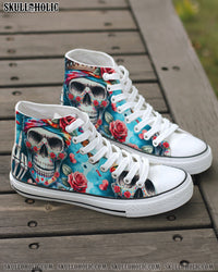 I'M NOT A PRINCESS SKULL HIGH TOP CANVAS SHOES - TY2002244