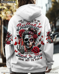 THE GOOD GIRL IN ME SKULL MESSY BUN ALL OVER PRINT  - TLTW0612241
