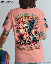 HOLD MY HALO SKULL MESSY BUN ALL OVER PRINT - TLTR1009253