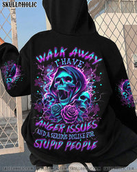 WALK AWAY I HAVE ANGER ISSUES SKULL ALL OVER PRINT - YHDU2601241
