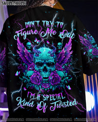 DON'T TRY TO FIGURE ME OUT SKULL WINGS ALL OVER PRINT - TLPQ2203243
