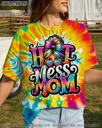 HOT MESS MOM SKULL MESSY BUN ALL OVER PRINT - TLNZ1904242