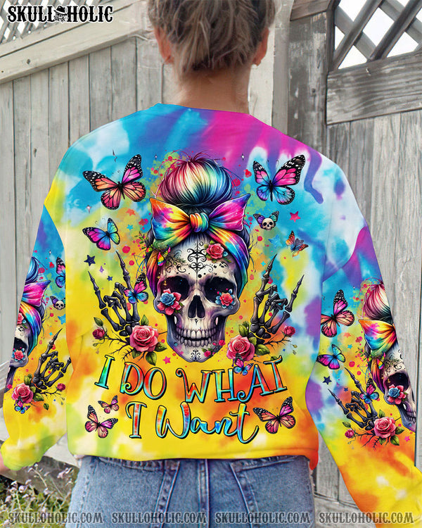 I DO WHAT I WANT MESSY BUN ALL OVER PRINT - TLTR0502232