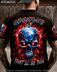 UNDERESTIMATE ME SKULL ALL OVER PRINT - TLTR2503242