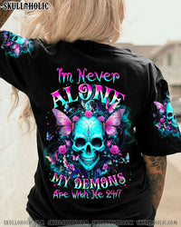 I'M NEVER ALONE ROSE BUTTERFLY SKULL ALL OVER PRINT - TLTW2911233