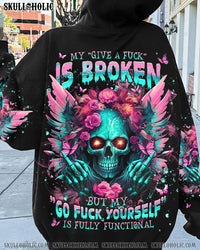 MY GIVE A F IS BROKEN SKULL ROSE WINGS ALL OVER PRINT - TLNT1212232
