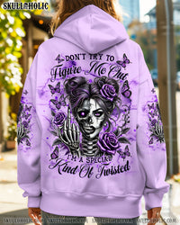 DON'T TRY TO FIGURE ME OUT SKULL LADY ALL OVER PRINT   - TLNT1911242