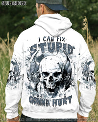 I CAN FIX STUPID BUT IT'S GONNA HURT SKULL ALL OVER PRINT  - TLNT1301251