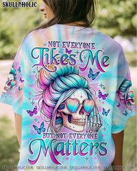 NOT EVERYONE LIKES ME SKULL MESSY BUN ALL OVER PRINT - TLNO1604241