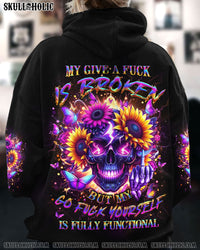 MY GIVE A F IS BROKEN SKULL SUNFLOWER ALL OVER PRINT - YHLT0401242