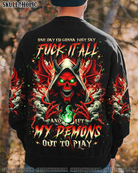 ONE DAY I'M GONNA JUST SAY DEMON SKULL ALL OVER PRINT - TLNO2510242