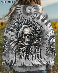 HELLO DARKNESS MY OLD FRIEND TIE DYE ALL OVER PRINT - TY0110255
