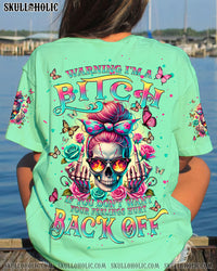 WARNING I'M A B SKULL MESSY BUN ALL OVER PRINT - TLPQ2706244