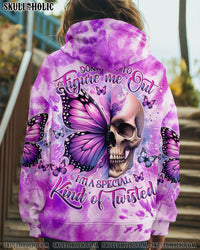 DON'T TRY TO FIGURE ME OUT SKULL BUTTERFLY TIE DYE  ALL OVER PRINT - TLNO1212241