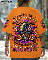 BUCKLE UP BUTTERCUP SKULL WITCH HALLOWEEN ALL OVER PRINT - YHLT2509253