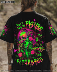 DON'T TRY TO FIGURE ME OUT SKULL  LADY ALL OVER PRINT - TLTW2909251