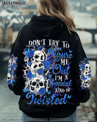 DON'T TRY TO FIGURE ME OUT SKULL ROSE ALL OVER PRINT  - TLNZ2011243