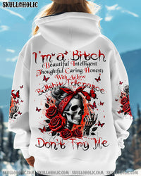 I'M A B DON'T TRY ME MESSY BUN SKULL ALL OVER PRINT - TYQY2111244