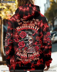 THE GOOD GIRL IN ME HALF SKULL LADY TIE DYE  ALL OVER PRINT  - TLTW2111241
