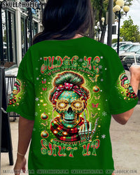 JUDGE ME WHEN SKULL MESSY BUN CHRISTMAS ALL OVER PRINT - TLNT2510233