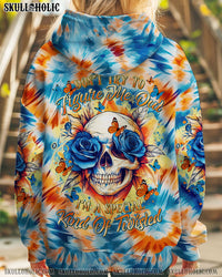 DON'T TRY TO FIGURE ME OUT SKULL FLOWER TIE DYE ALL OVER PRINT -  TLTR1911241
