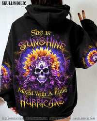 SHE IS SUNSHINE SKULL LADY SUNFLOWERS ALL OVER PRINT - YHKD1312232