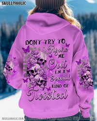 DON'T TRY TO FIGURE ME OUT SKULL ROSE ALL OVER PRINT  - TLNZ0212241