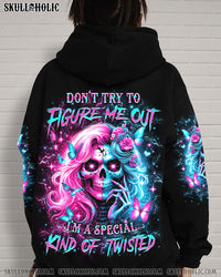 DON'T TRY TO FIGURE ME OUT SKULL LADY ALL OVER PRINT - YHKD1704242