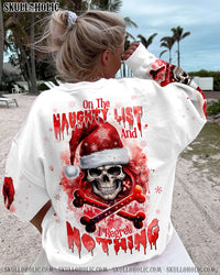 ON THE NAUGHTY LIST SKULL CHRISTMAS ALL OVER PRINT - TLNT2710232