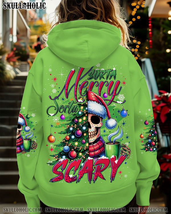 SORTA MERRY SORTA SCARY SKULL CHRISTMAS ALL OVER PRINT - TYTD3110244