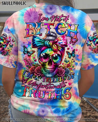 I'M A TELLER OF UNFORTUNATE TRUTHS MESSY BUN TIE DYE ALL OVER PRINT - TYTD1005243