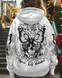 DON'T TRY TO FIGURE ME OUT BUTTERFLY SKULL ALL OVER PRINT - TLNT1401251