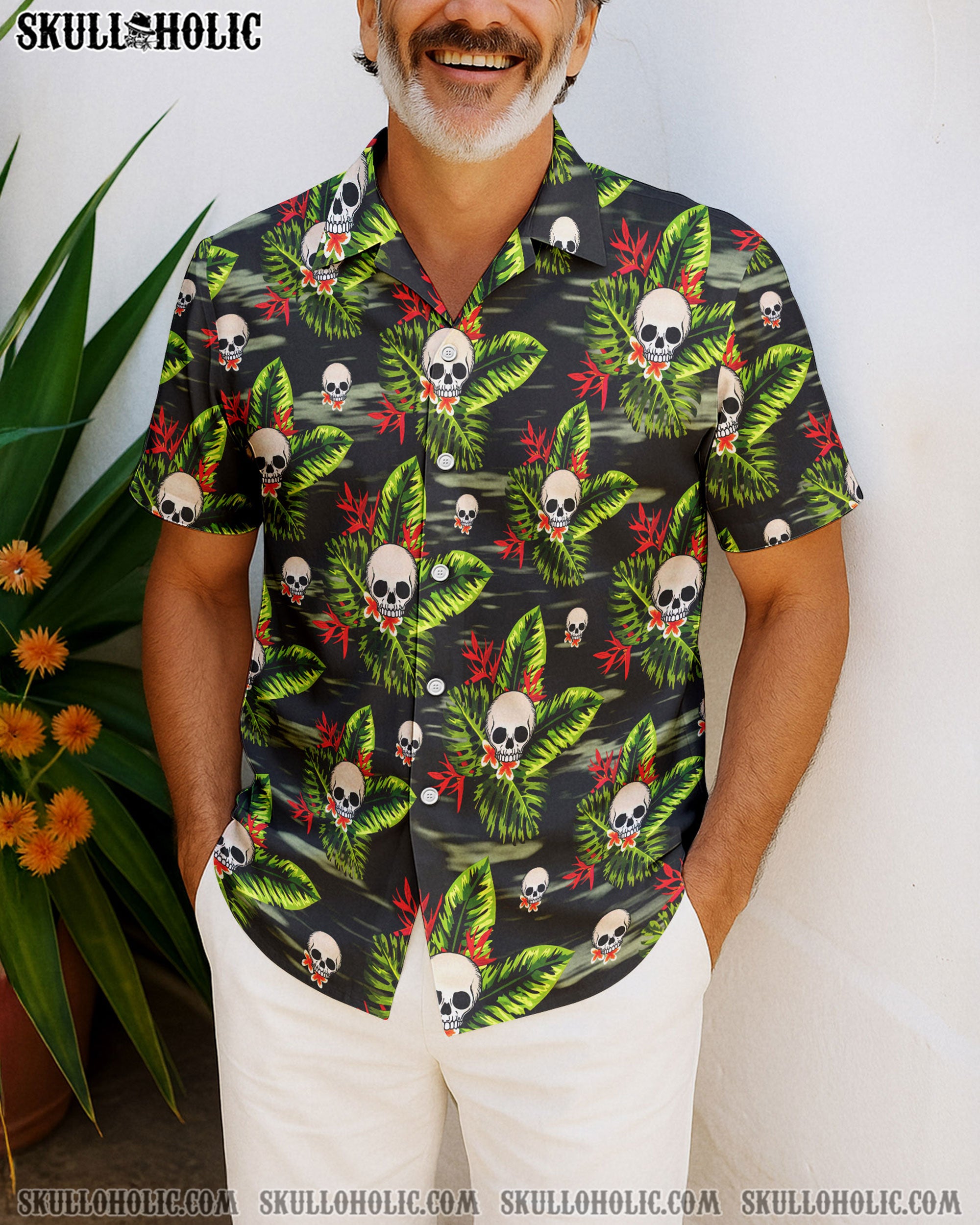 SKULL TROPICAL HAWAIIAN SHIRT  - TLNZ1004254