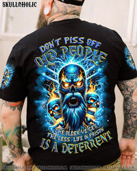 DON'T PISS OFF OLD PEOPLE SKULL ALL OVER PRINT - TLNZ1207241