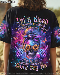 I'M A B DON'T TRY ME MESSY BUN ALL OVER PRINT - TLNT0108241