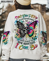 HOW HEARTLESS I CAN BE SKULL BUTTERFLY ALL OVER PRINT  - TLNZ1002251