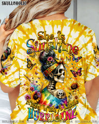 SHE IS SUNSHINE MESSY BUN TIE DYE ALL OVER PRINT - TYTM1411232