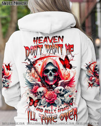 HEAVEN DON'T WANT ME SKULL REAPER WINGS ALL OVER PRINT - TLNZ3101243