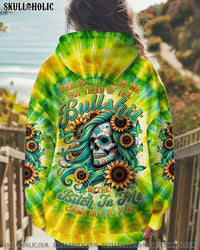 THE GOOD GIRL IN ME SKULL LADY SUNFLOWER TIE DYE  ALL OVER PRINT  - TLTR1012241