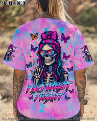 I DO WHAT I WANT MESSY BUN SKULL ALL OVER PRINT  - TLNZ0805253
