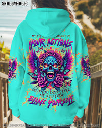 BLAME YOURSELF SKULL WINGS ALL OVER PRINT - TLTW0409241