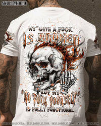 MY GIVE A F IS BROKEN FIRE SKULL ALL OVER PRINT - TLPQ2907241