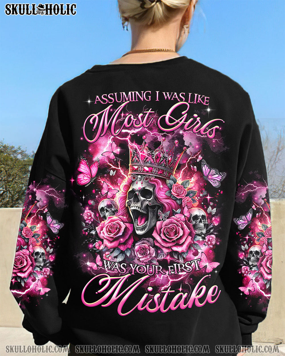 YOUR FIRST MISTAKE QUEEN SKULL ROSE ALL OVER PRINT - TLTR1701241