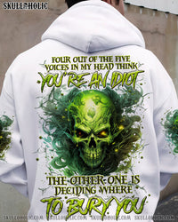 FOUR OUT OF THE FIVE VOICES IN MY HEAD SKULL MADLY ALL OVER PRINT - TLNZ0603243