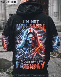 I'M NOT ANTI-SOCIAL MAD SKULL FLAG ALL OVER PRINT - TLNZ3110233