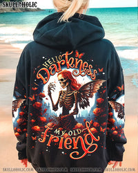 HELLO DARKNESS MY OLD FRIEND SKELETON ROSE MOON ALL OVER PRINT - TLNO0408233