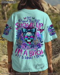 I'M A B IT'S WHAT I DO MESSY BUN SKULL ALL OVER PRINT - TYTD3107244